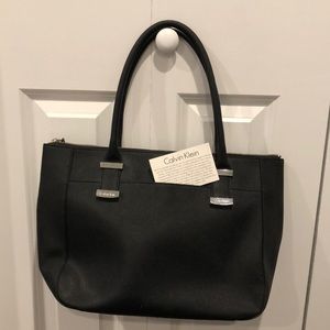 Calvin Klein black leather bag